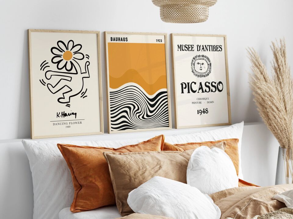Minimalist Design 3'lü Çerçevesiz Poster