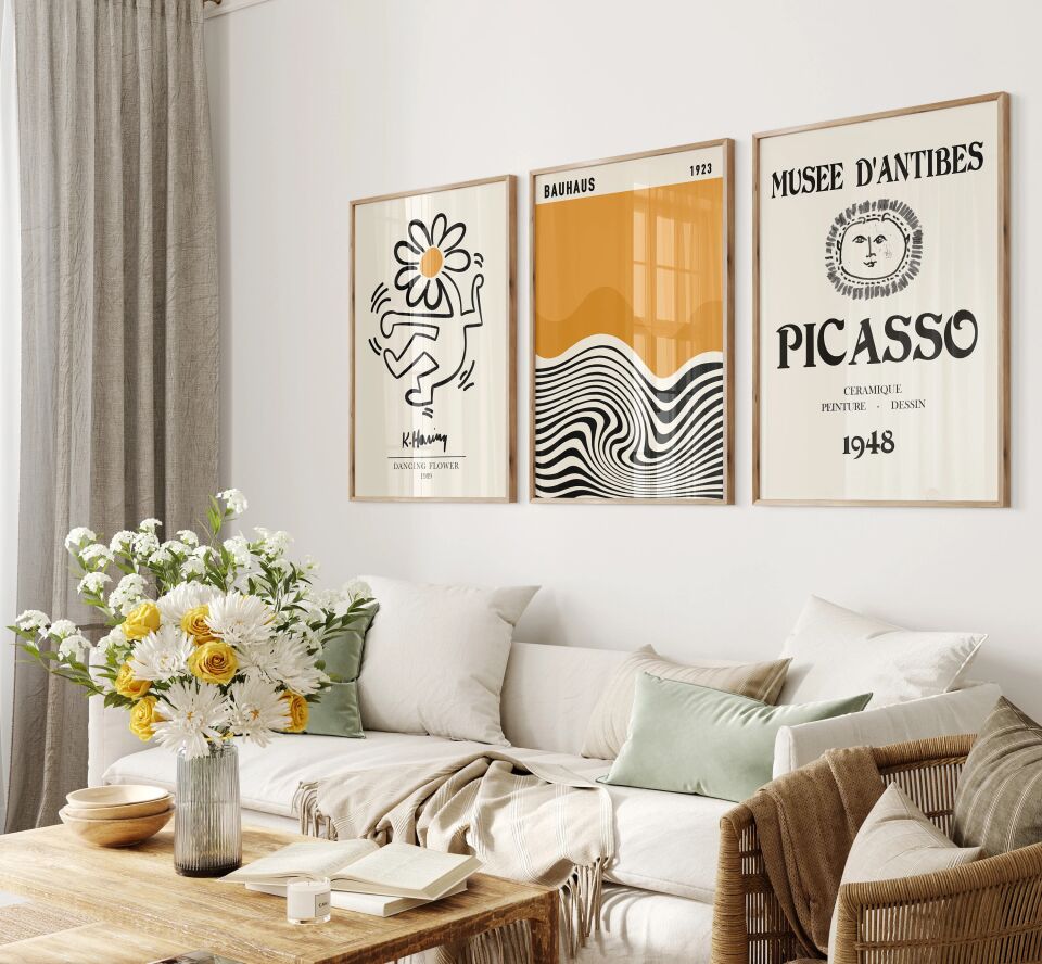 Minimalist Design 3'lü Çerçevesiz Poster