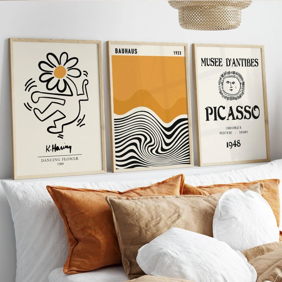 Minimalist Design 3'lü Çerçevesiz Poster