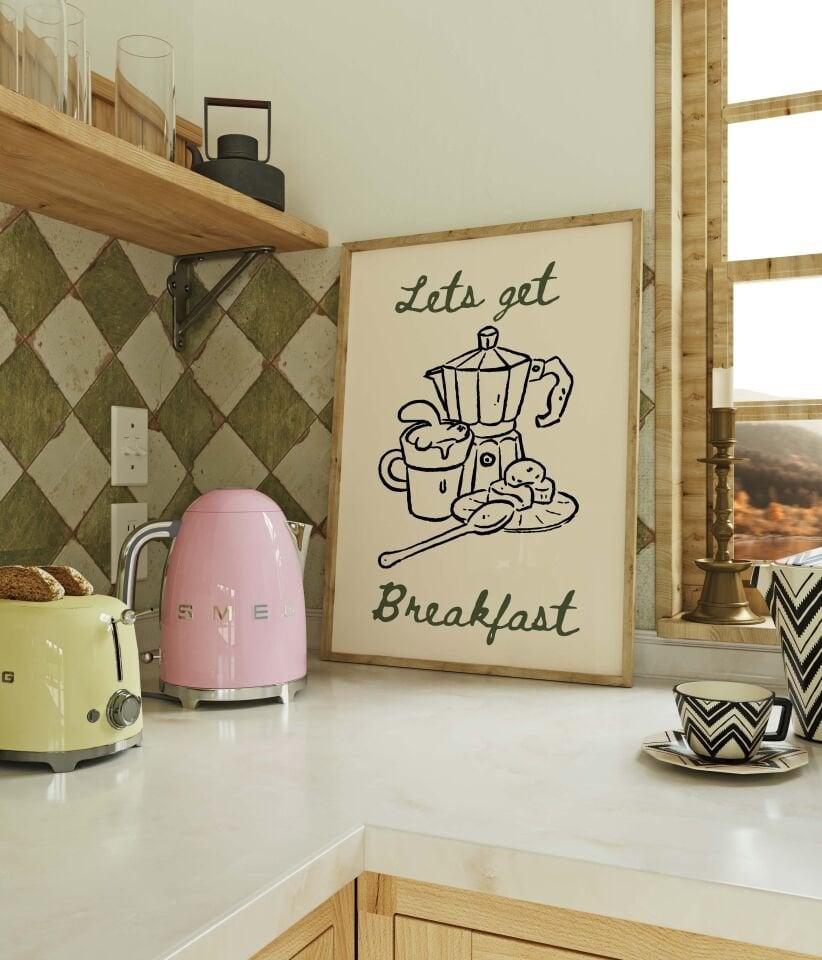 Lets Get Breakfast Çerçevesiz Poster