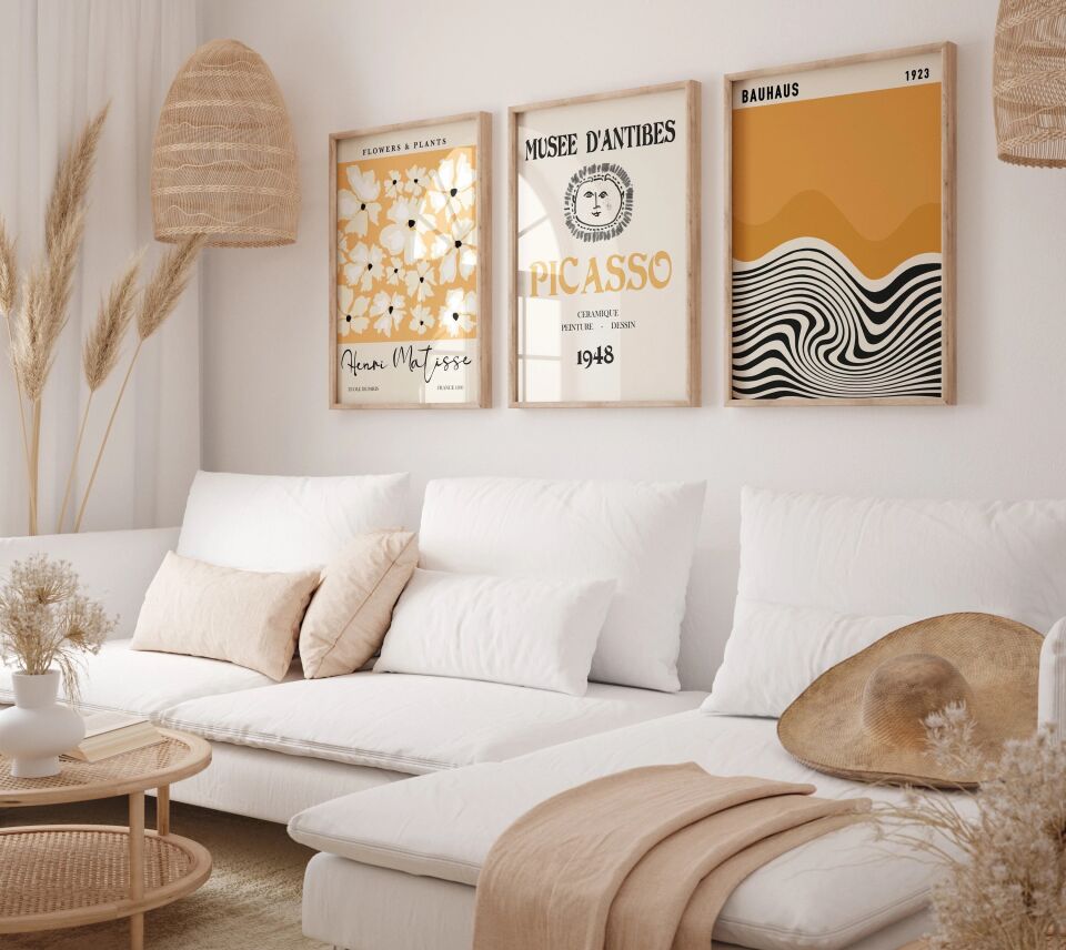 Modern Art Decoration 3'lü Çerçevesiz Poster