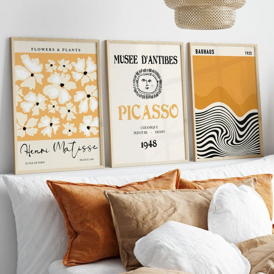 Modern Art Decoration 3'lü Çerçevesiz Poster