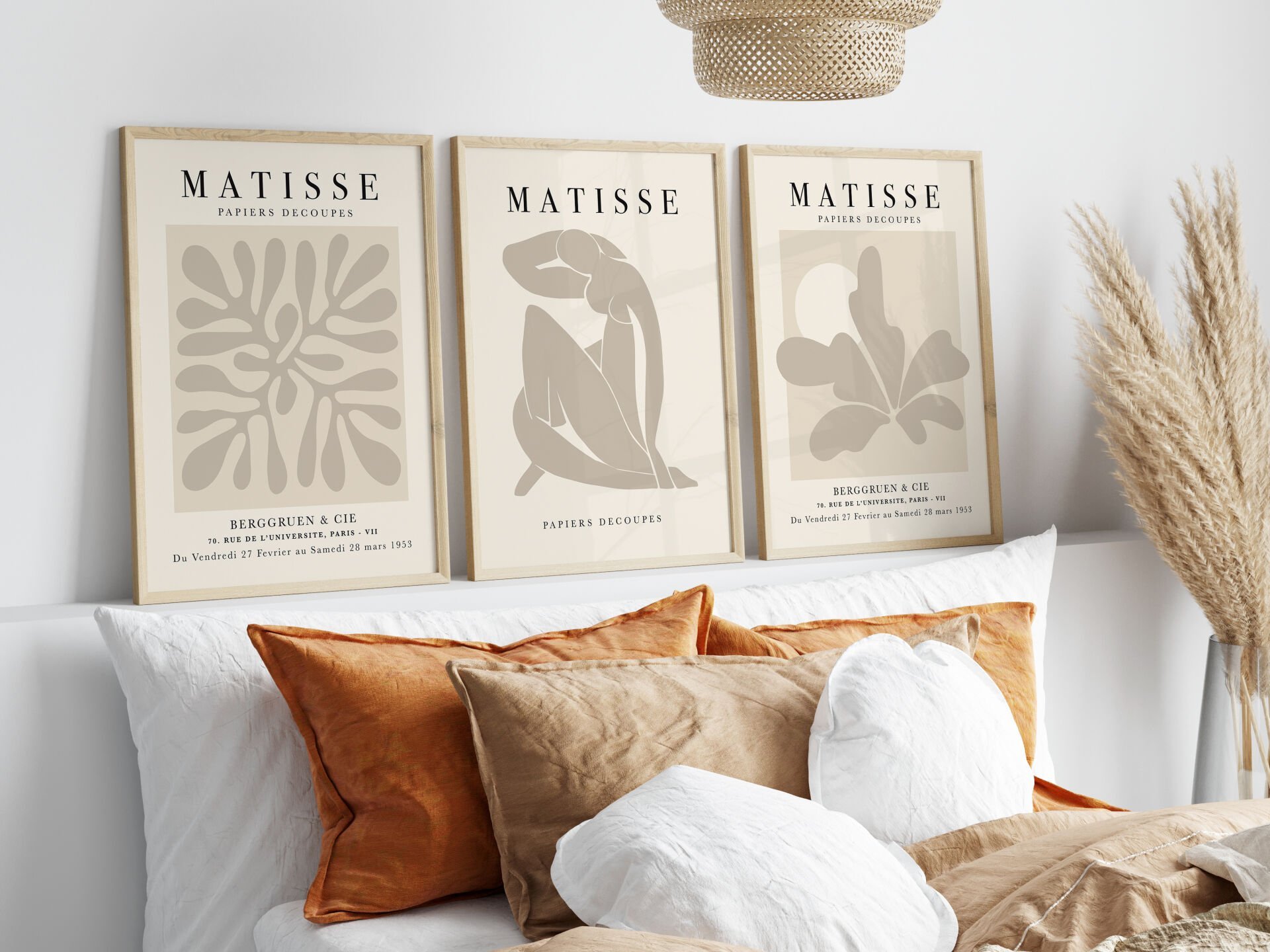Henri Matisse Papiers Découpés 3'lü Çerçevesiz Poster