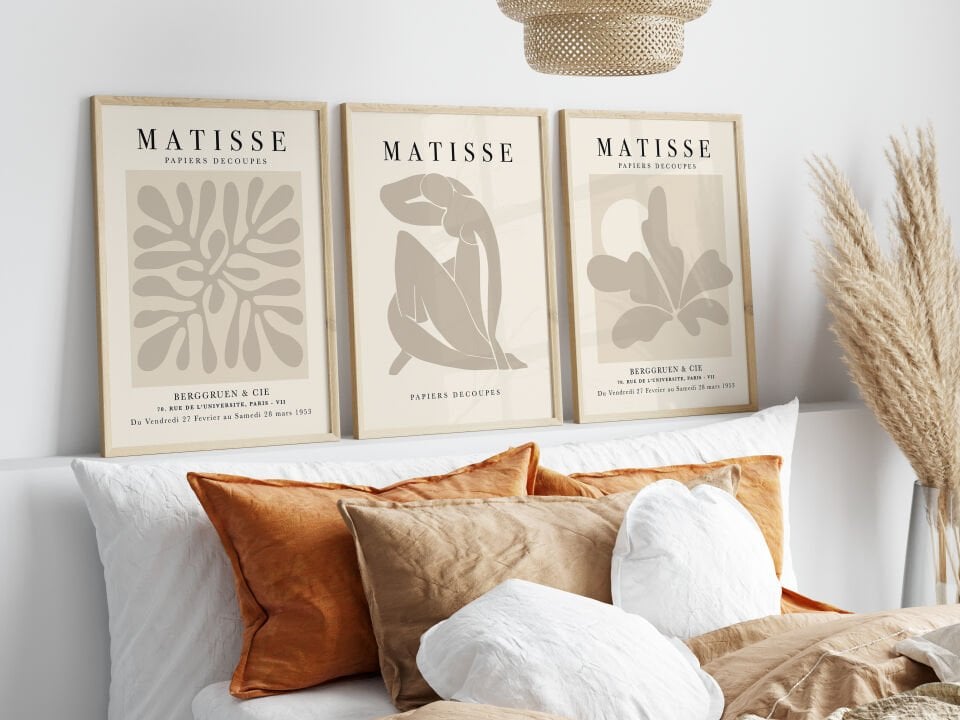 Henri Matisse Papiers Découpés 3'lü Çerçevesiz Poster