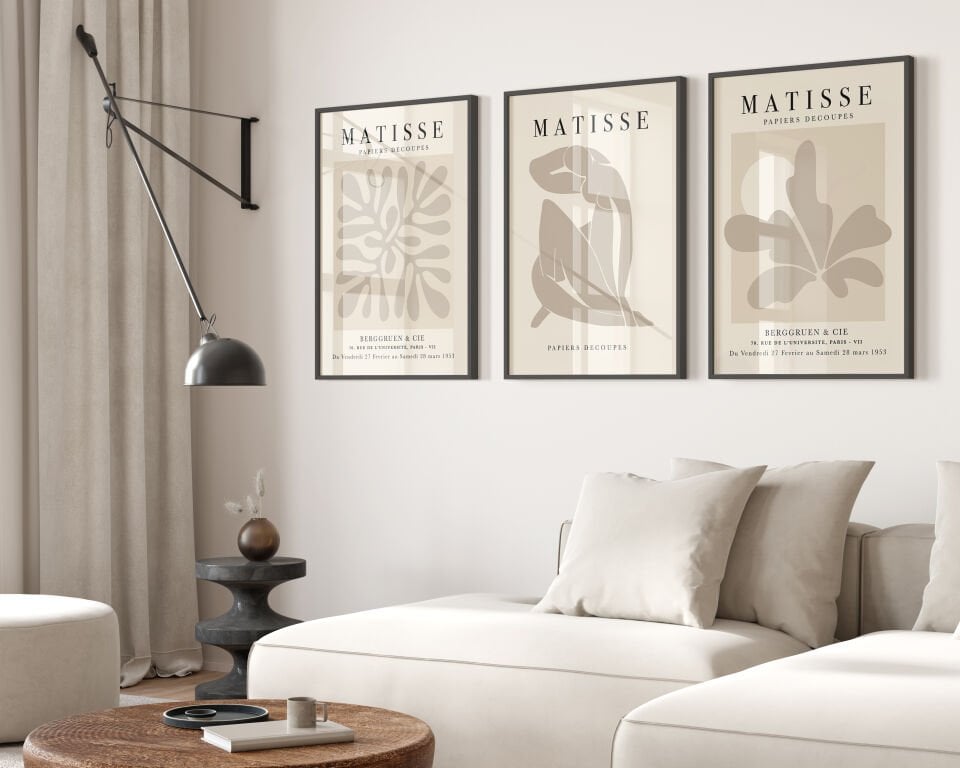 Henri Matisse Papiers Découpés 3'lü Çerçevesiz Poster