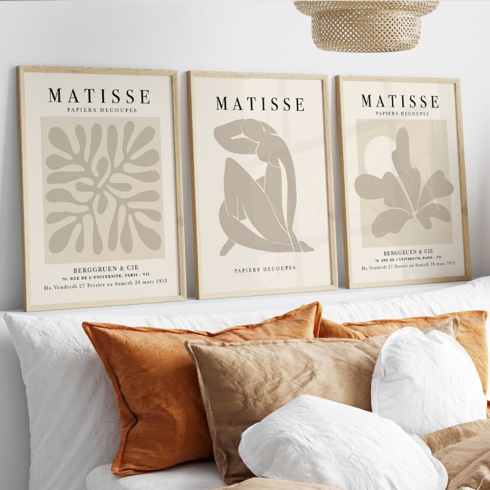 Henri Matisse Papiers Découpés 3'lü Çerçevesiz Poster