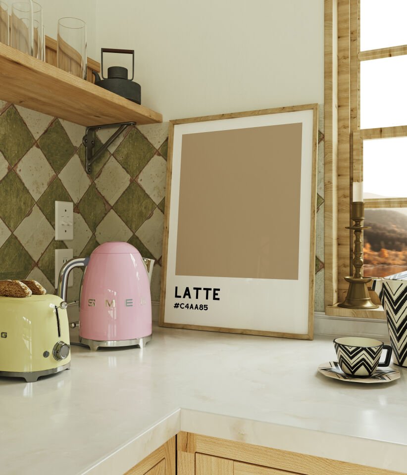 Latte Tone Çerçevesiz Poster