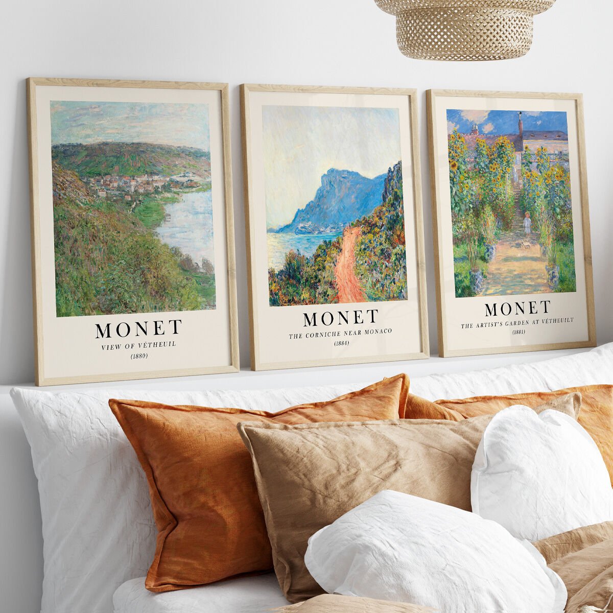 Monet Nature Landscapes 3'lü Çerçevesiz Poster