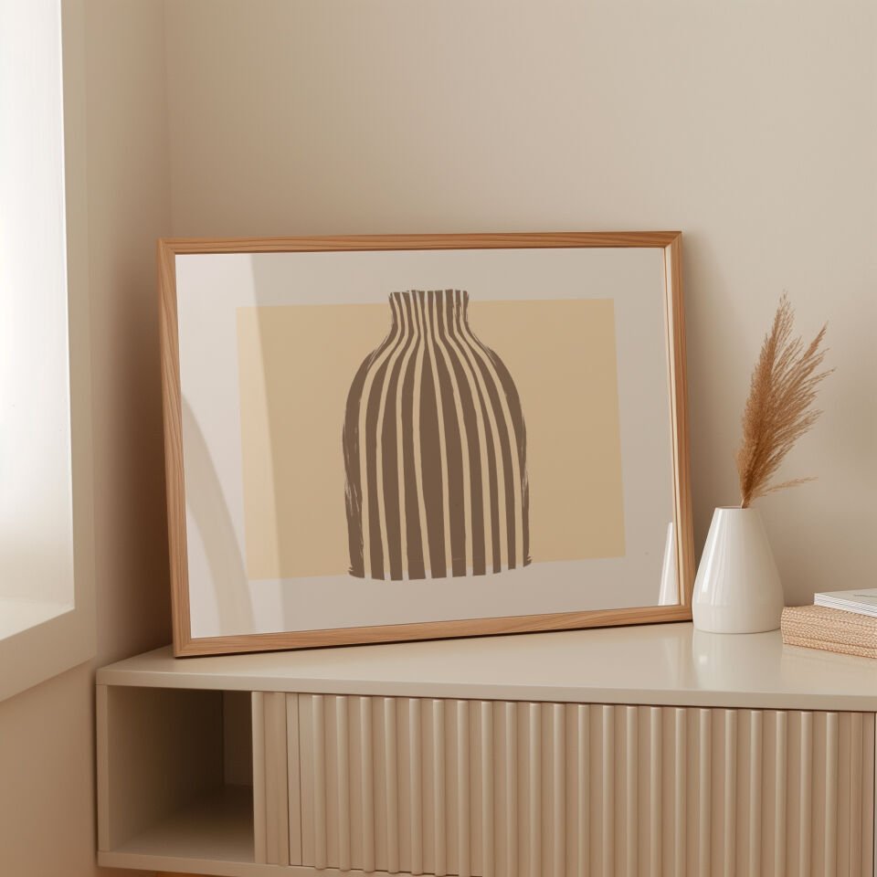 Sand Form Çerçevesiz Poster