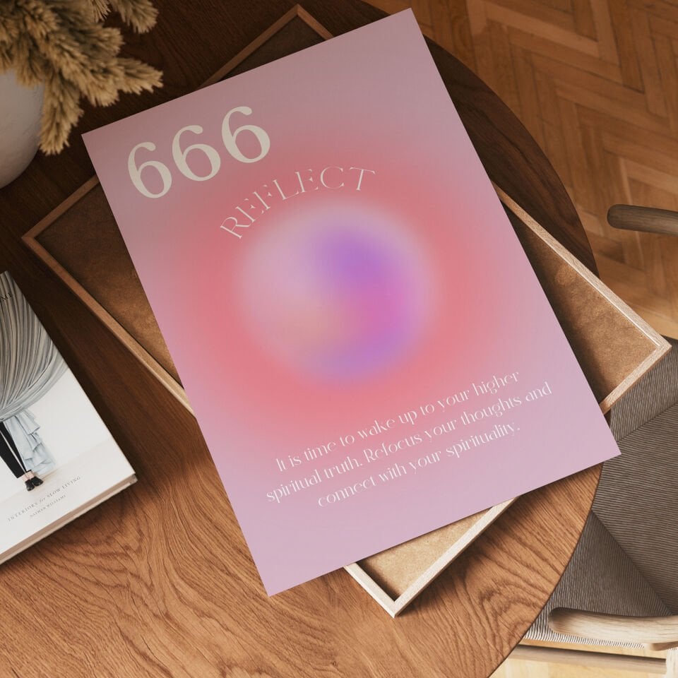 Angel Number 666 Çerçevesiz Poster