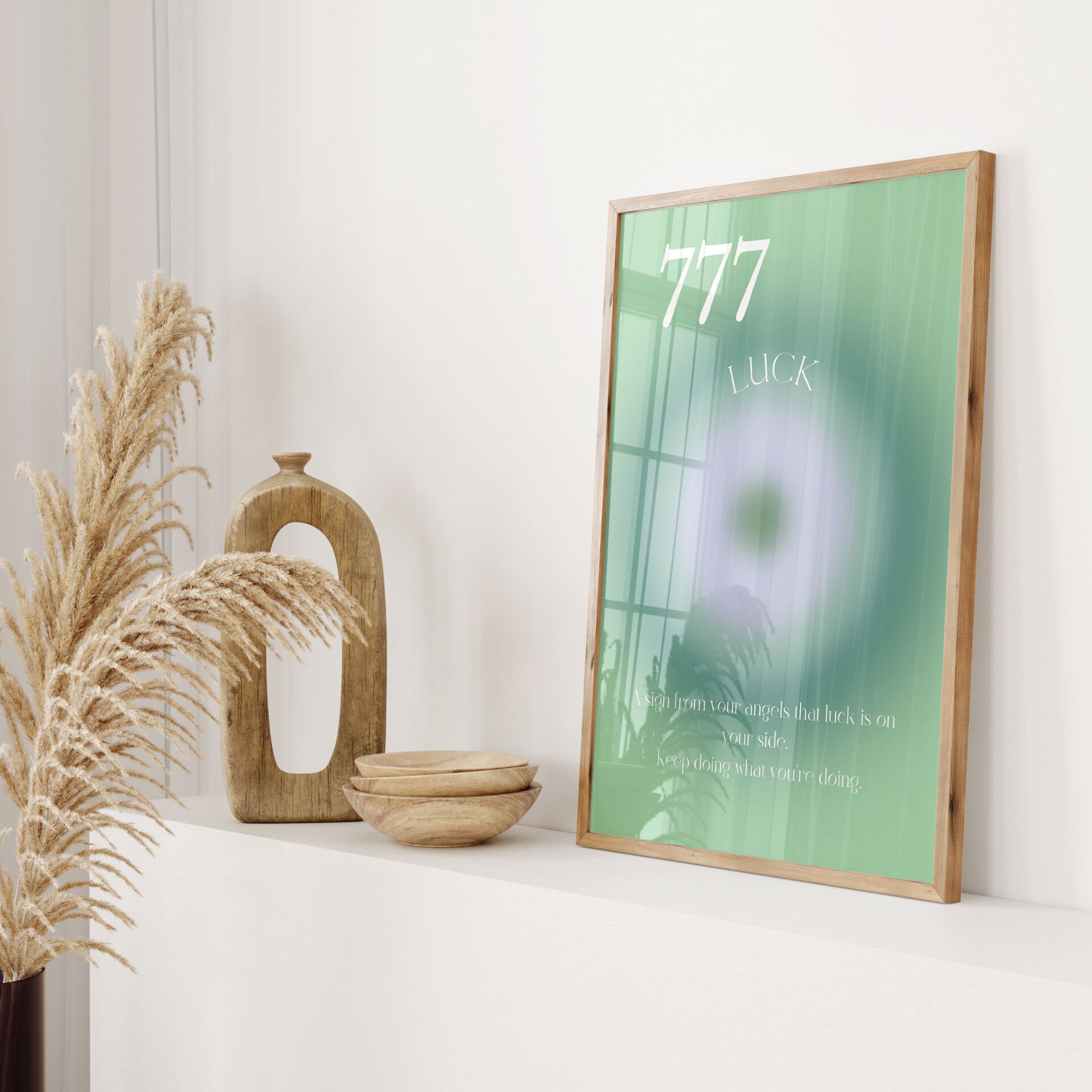 Angel Number 777 Çerçevesiz Poster
