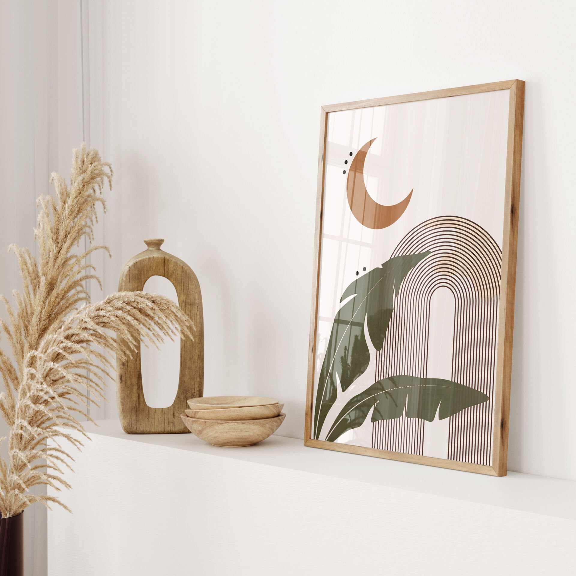 Moon & Nature Çerçevesiz Poster
