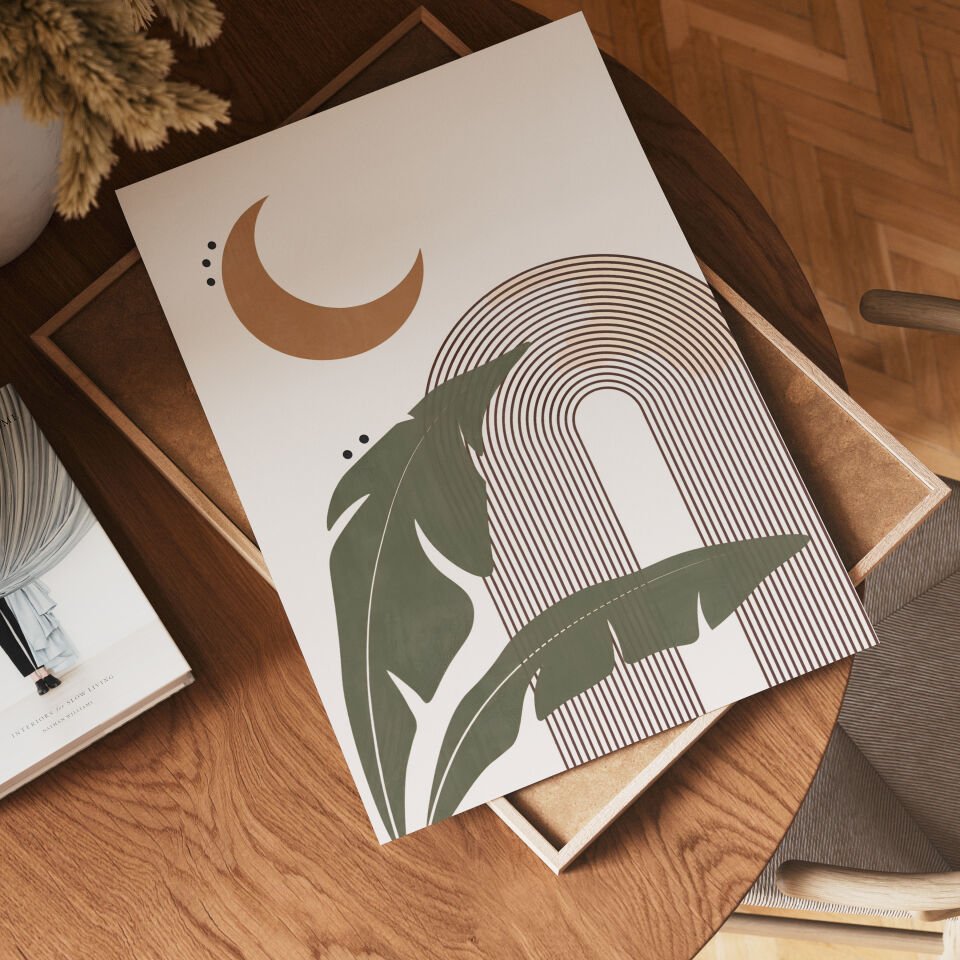 Moon & Nature Çerçevesiz Poster