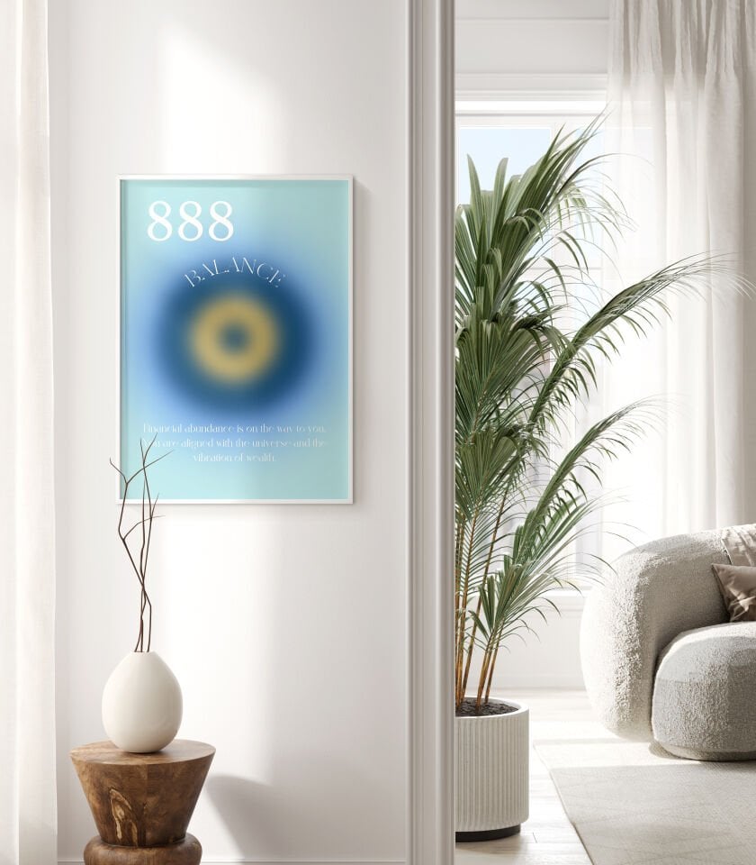 Angel Number 888 Çerçevesiz Poster