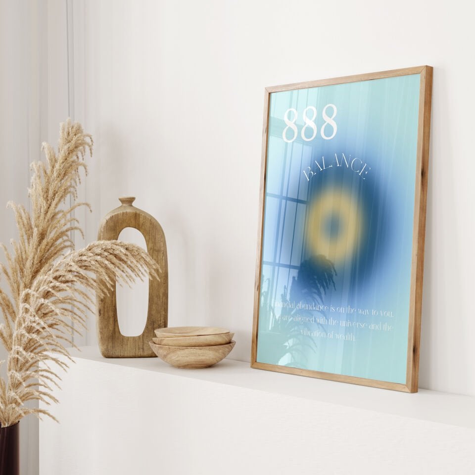 Angel Number 888 Çerçevesiz Poster