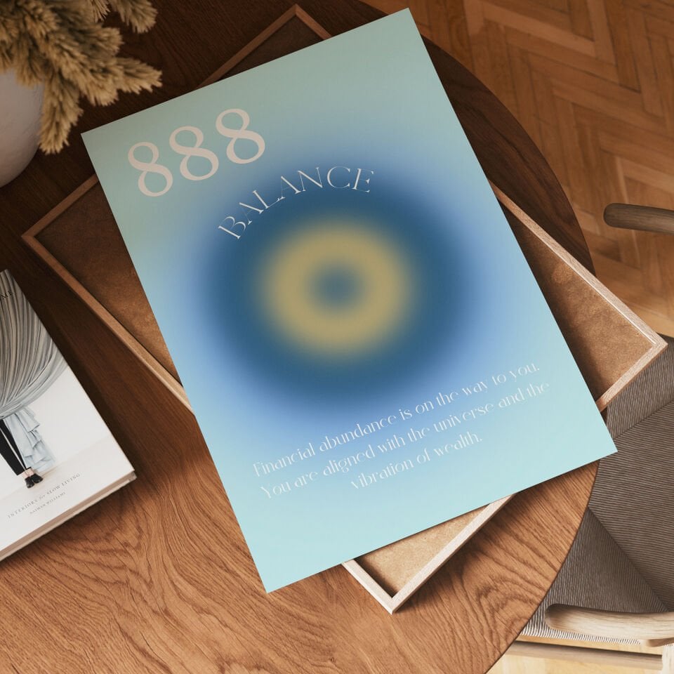 Angel Number 888 Çerçevesiz Poster