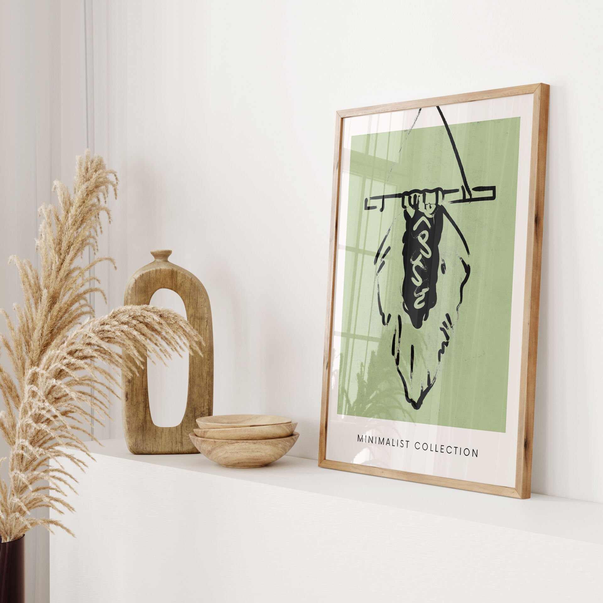 Zen Leaf Çerçevesiz Poster