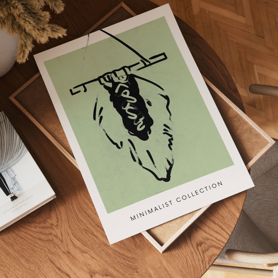 Zen Leaf Çerçevesiz Poster
