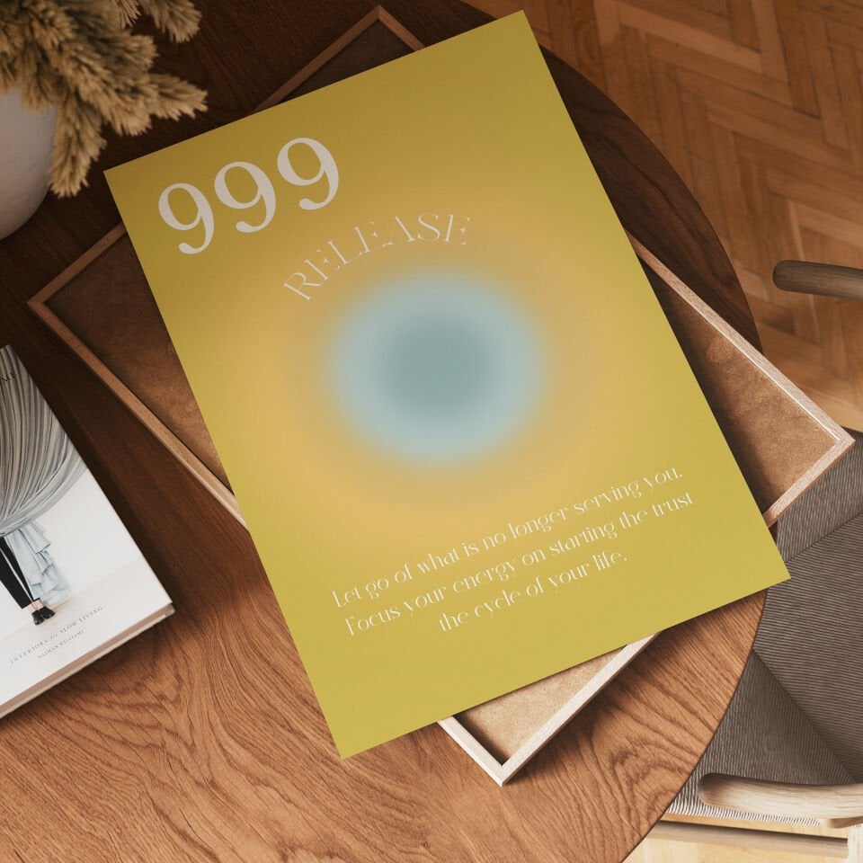 Angel Number 999 Çerçevesiz Poster