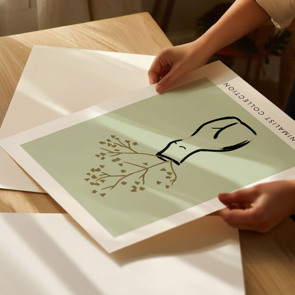 Flora Form Çerçevesiz Poster