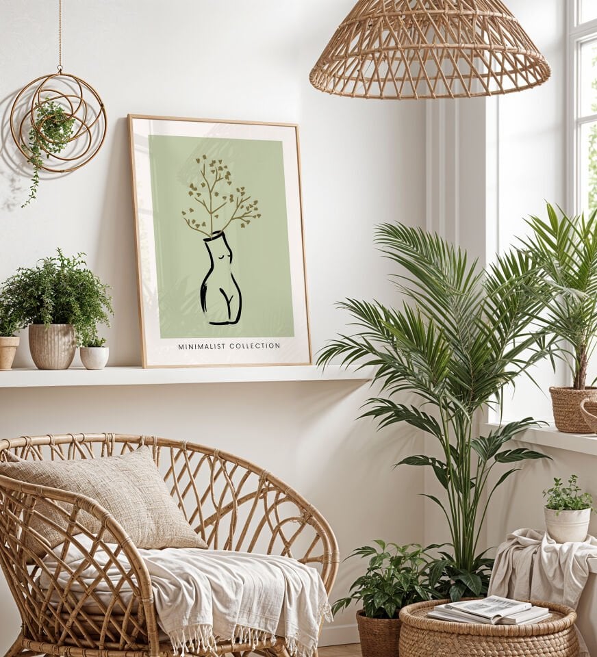 Flora Form Çerçevesiz Poster