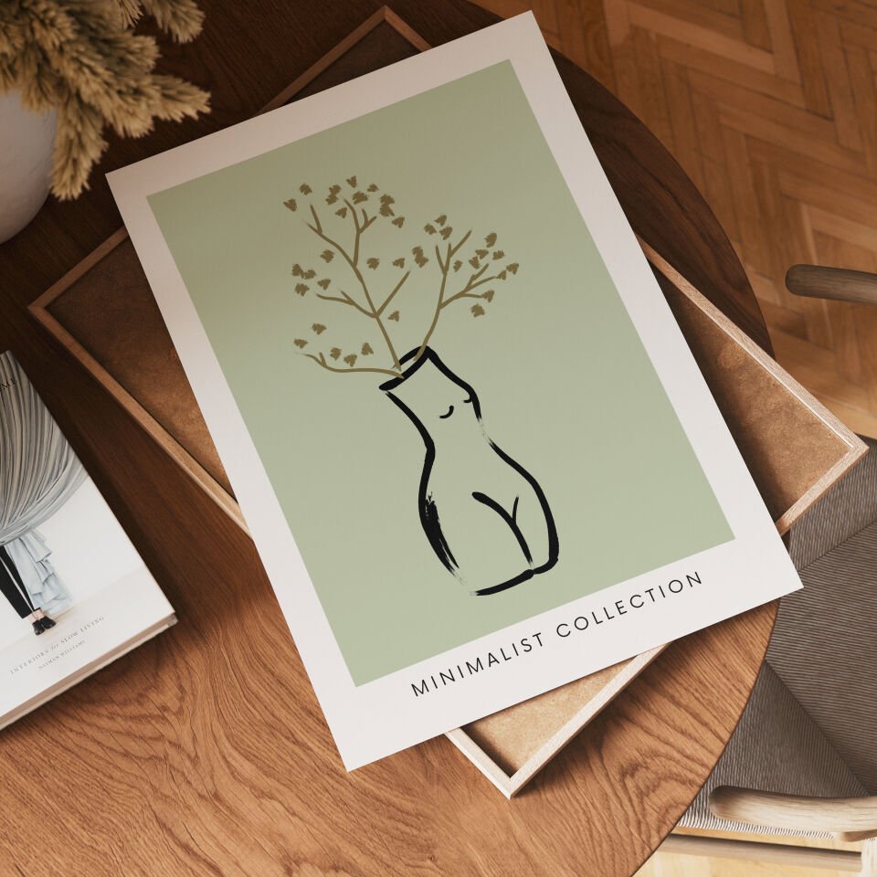 Flora Form Çerçevesiz Poster