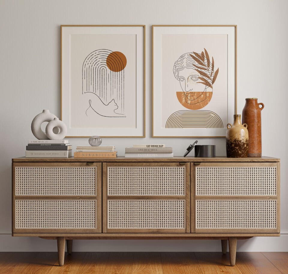 Terracotta Faces 2’li Çerçevesiz Poster