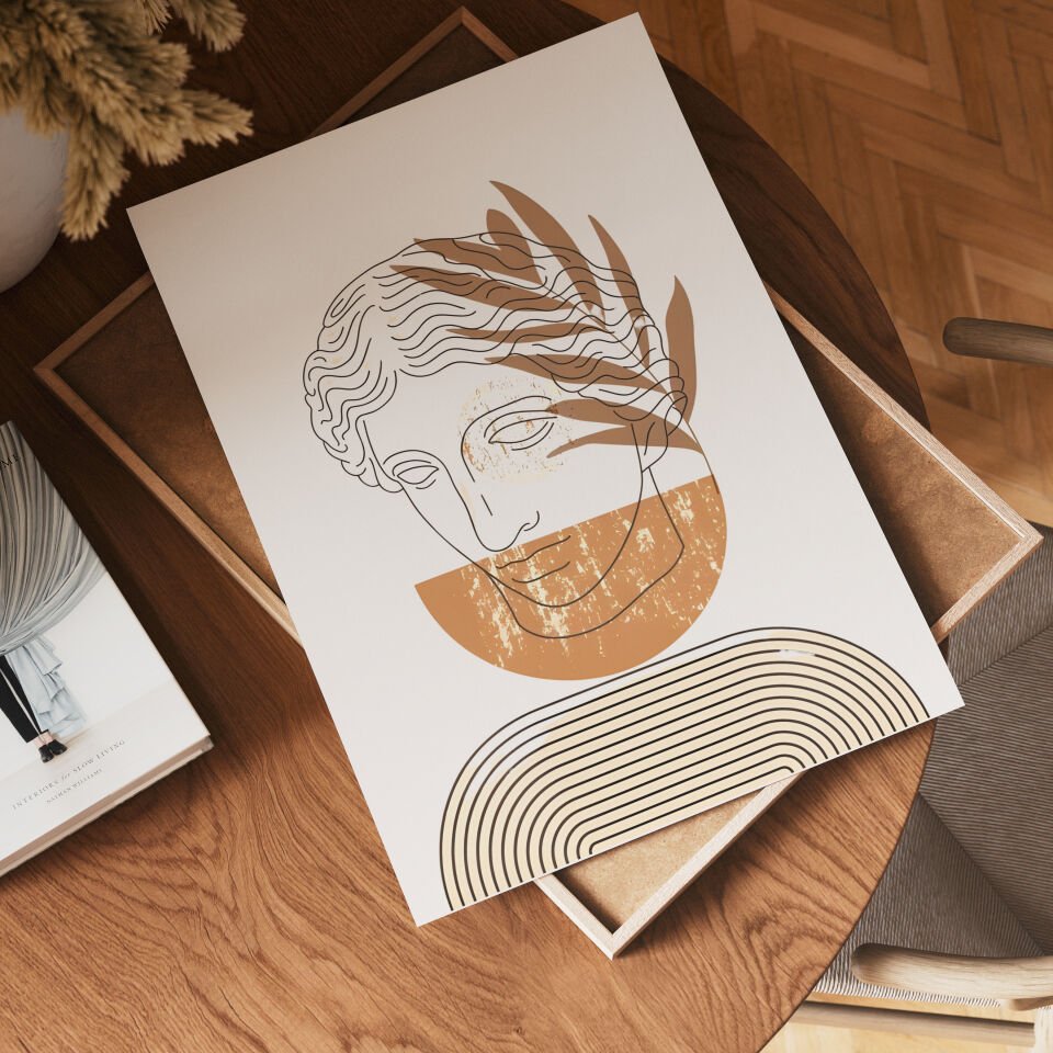 Terracotta Faces 2’li Çerçevesiz Poster