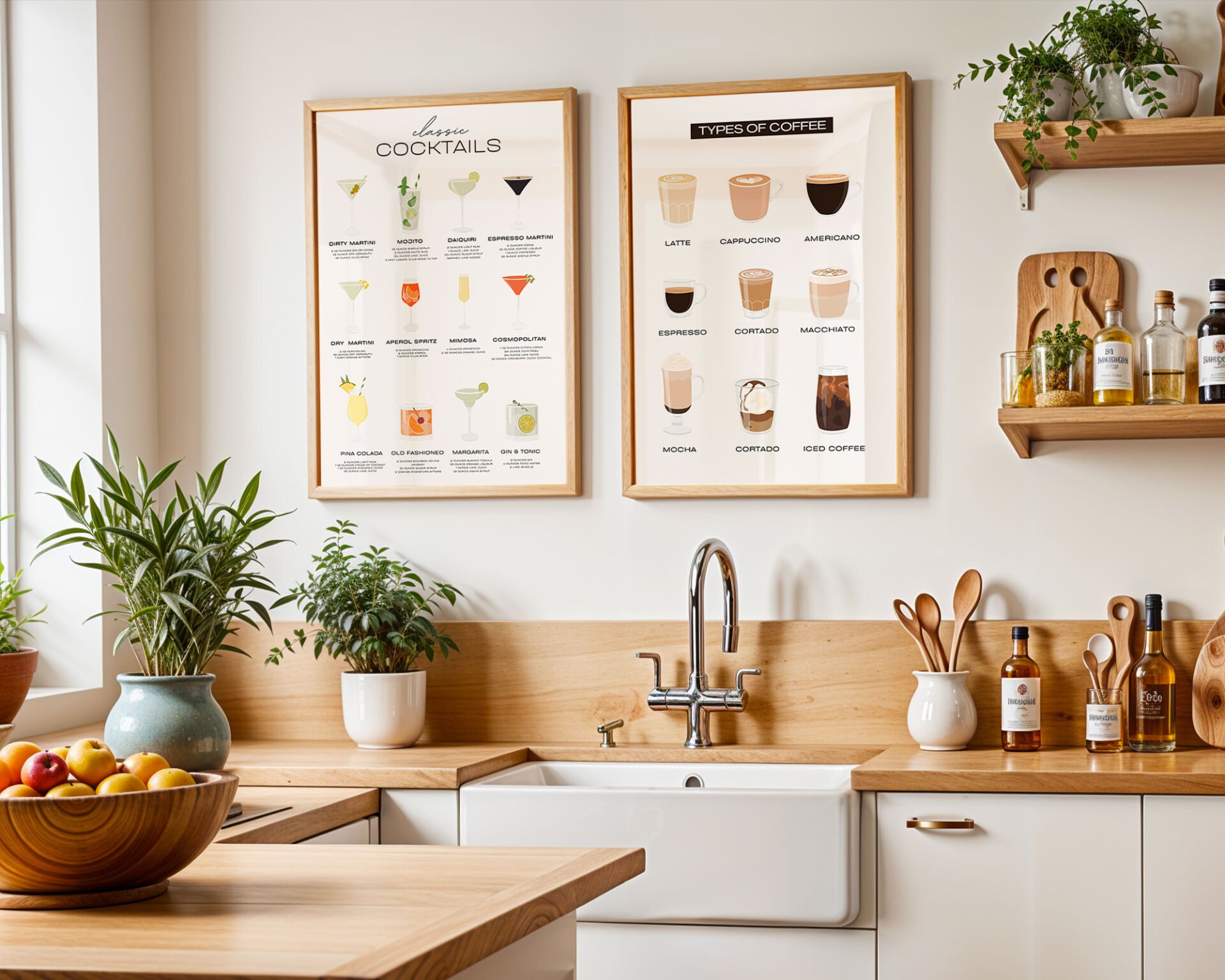 Coffee & Cocktail 2’li Çerçevesiz Poster