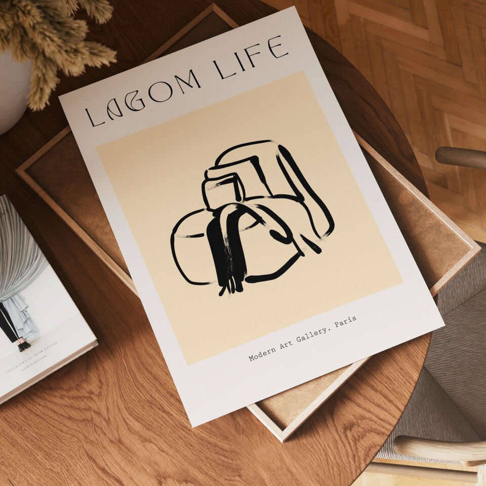 Lagom Life Çerçevesiz Poster