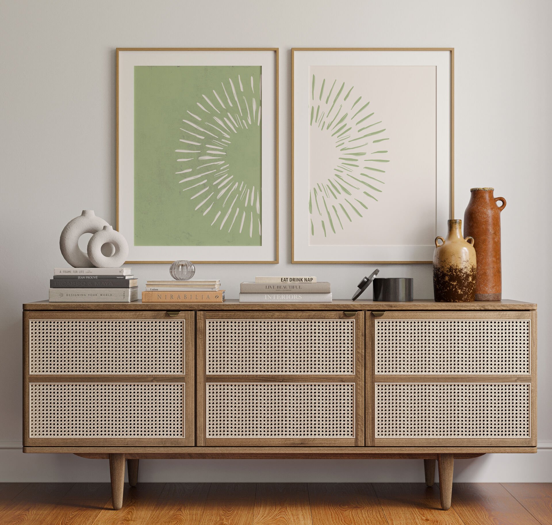 Scandinavian Green 2’li Çerçevesiz Poster