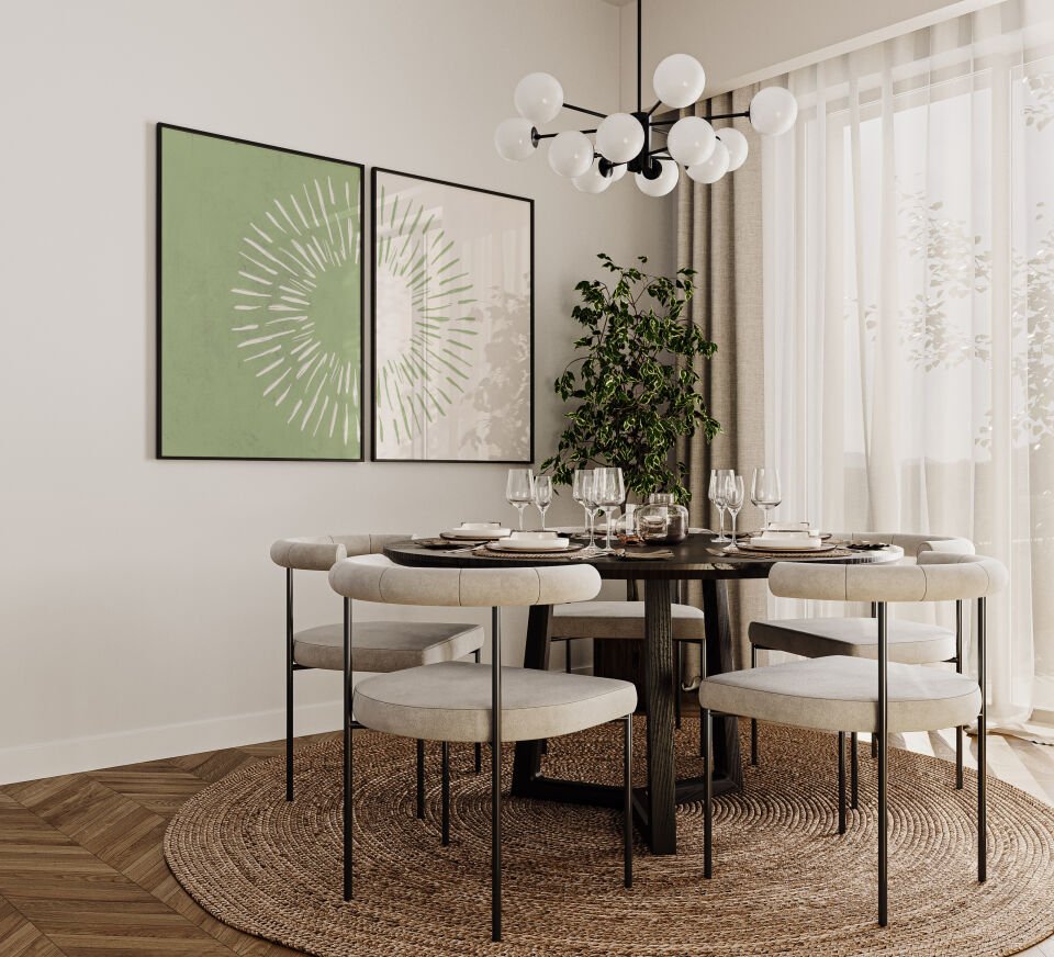 Scandinavian Green 2’li Çerçevesiz Poster