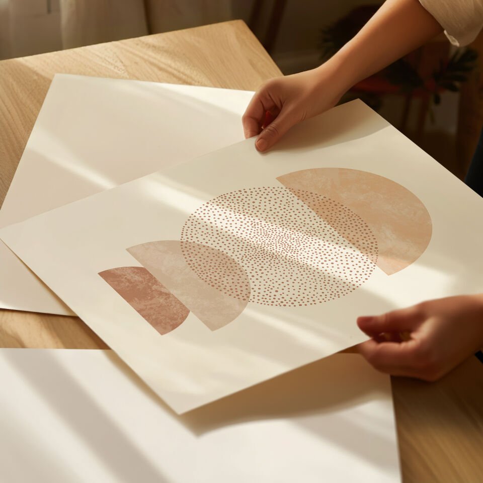 Abstract Sun 2’li Çerçevesiz Poster