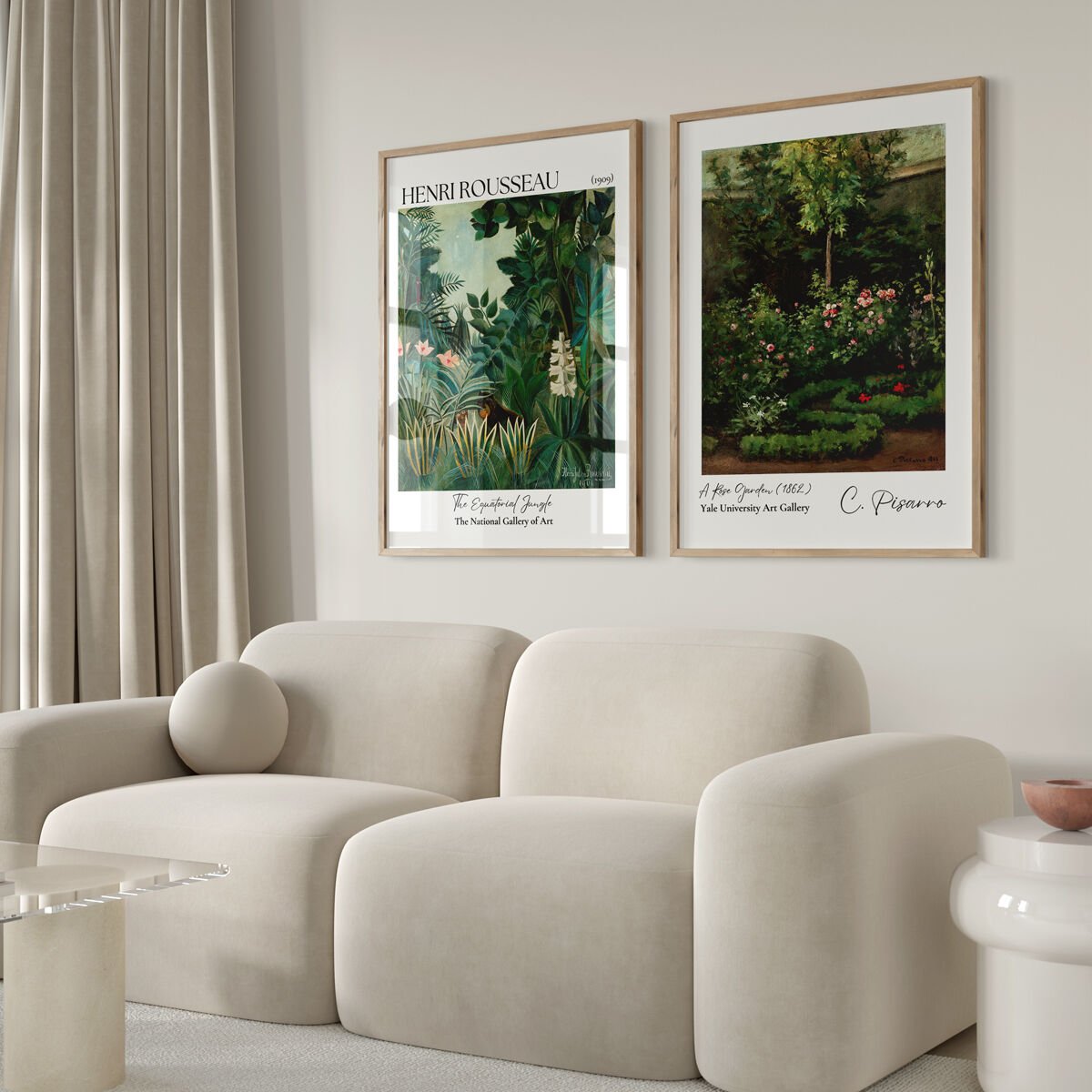Rousseau & Pissarro 2'li Çerçevesiz Poster