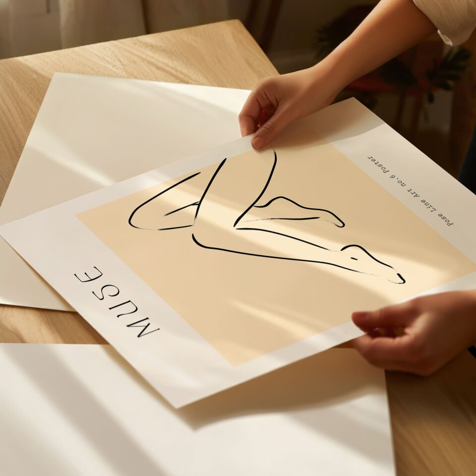 Serenity Lines Çerçevesiz Poster