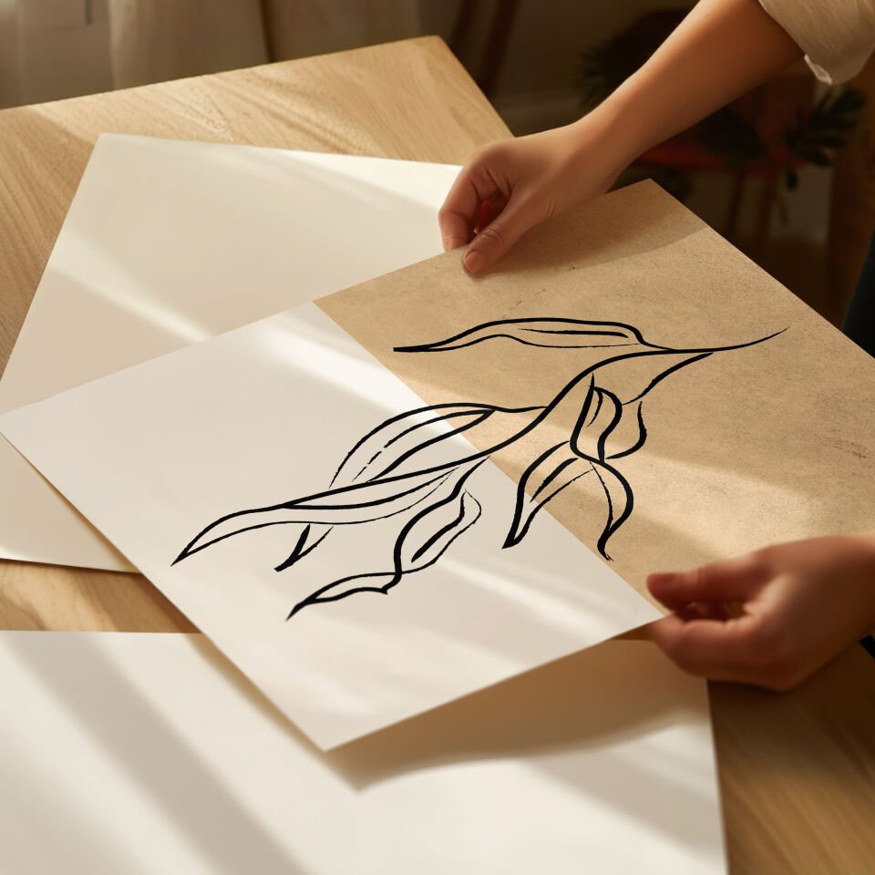 Botanical Line Art 2’li Çerçevesiz Poster