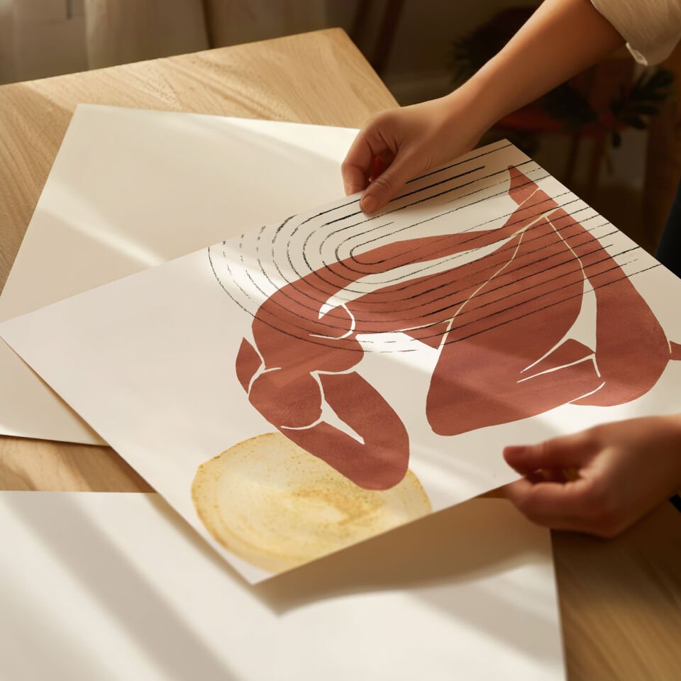 Abstract Modern Figures 2’li Çerçevesiz Poster