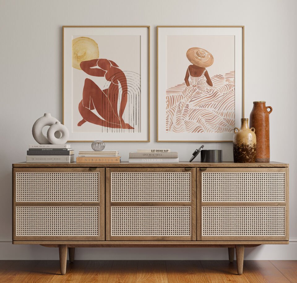 Abstract Modern Figures 2’li Çerçevesiz Poster