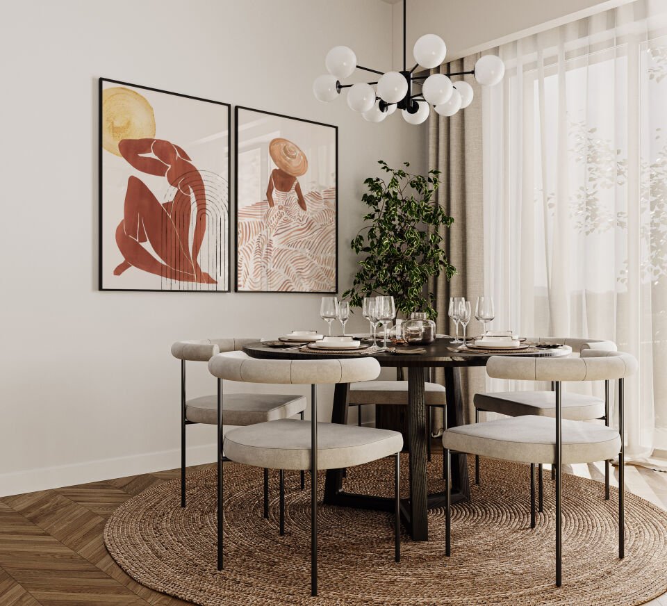 Abstract Modern Figures 2’li Çerçevesiz Poster