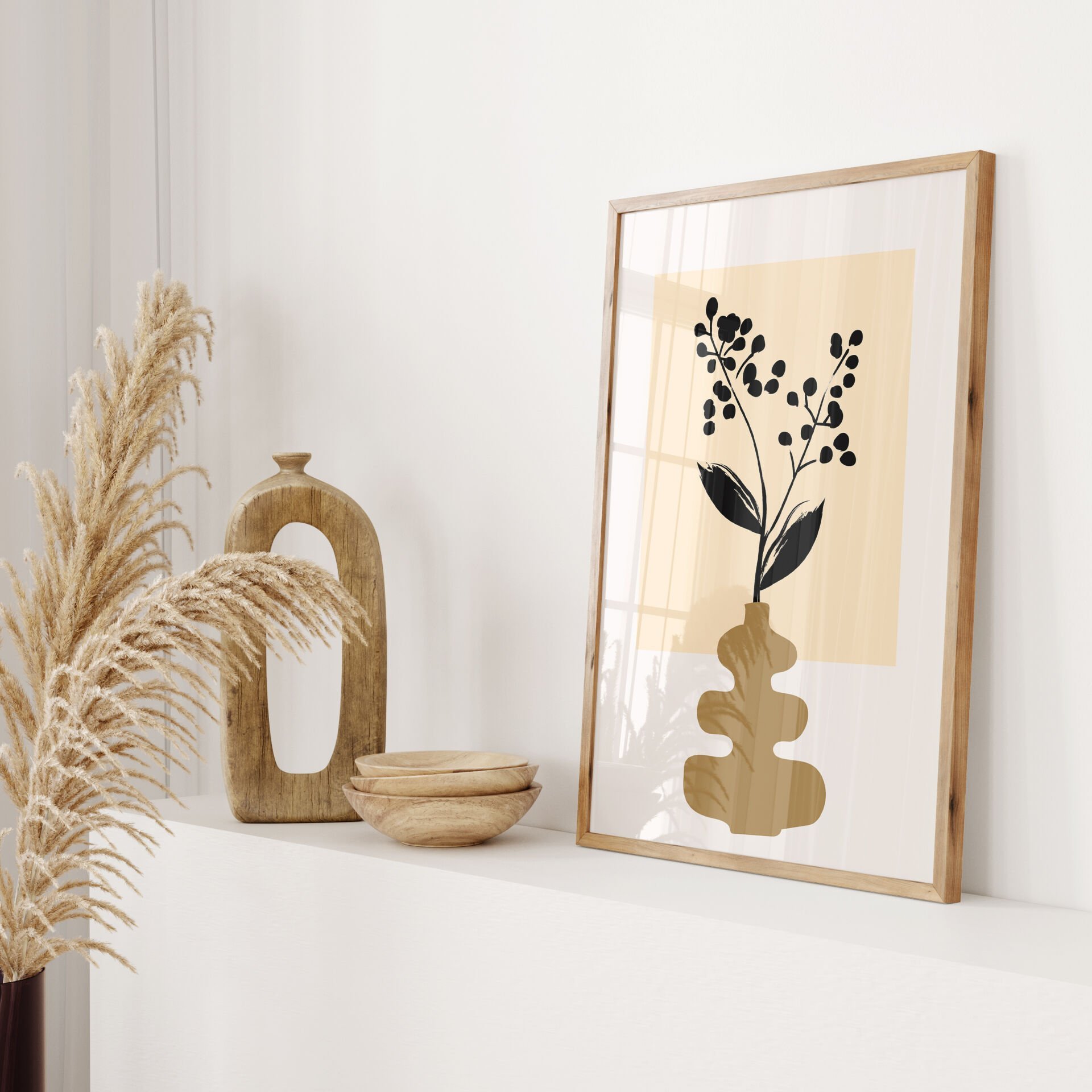 Golden Bloom Çerçevesiz Poster