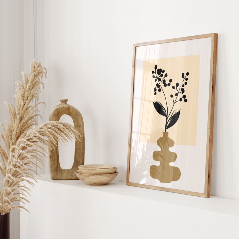 Golden Bloom Çerçevesiz Poster