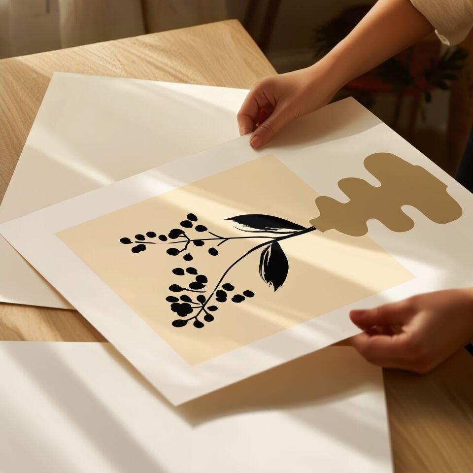 Golden Bloom Çerçevesiz Poster