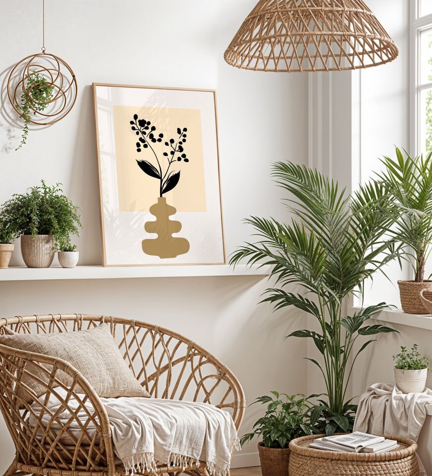 Golden Bloom Çerçevesiz Poster