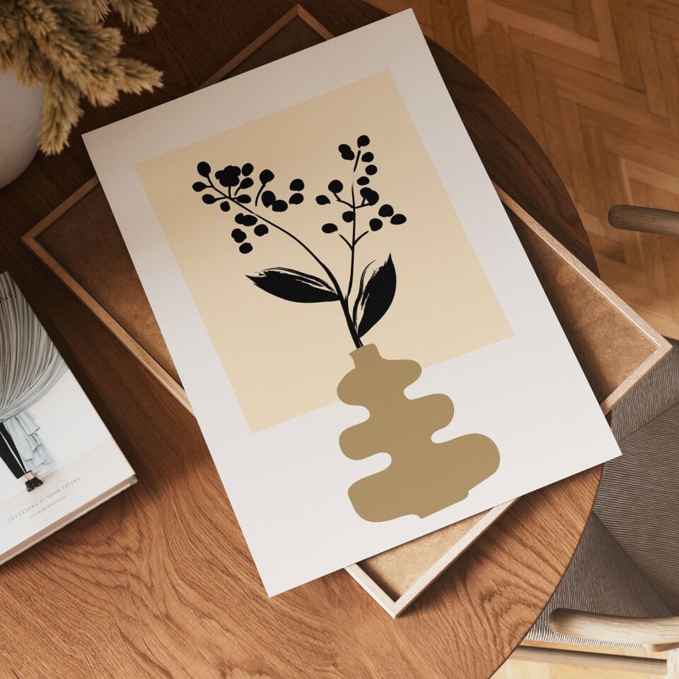 Golden Bloom Çerçevesiz Poster