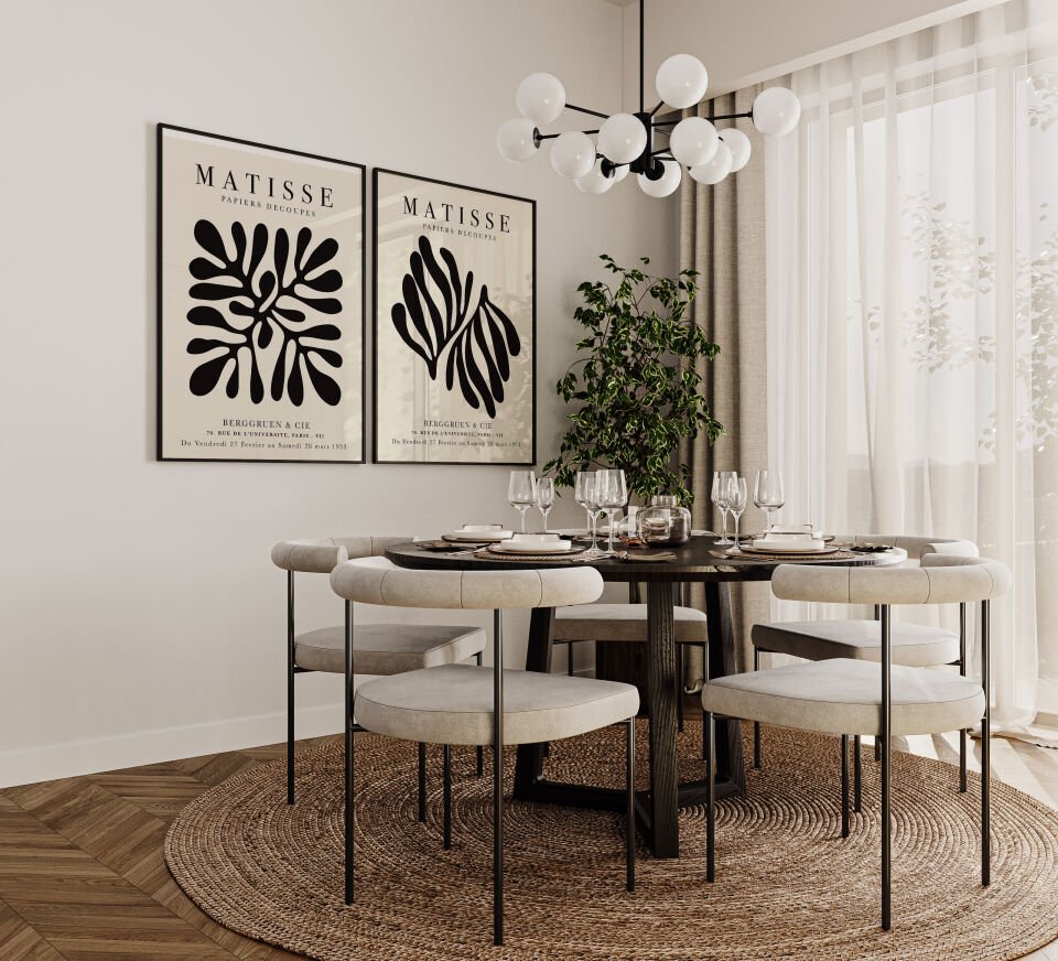 Henri Matisse Modern 2'li Çerçevesiz Poster