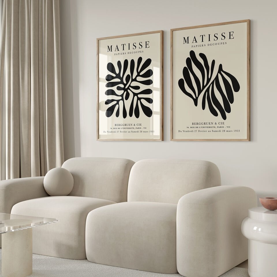 Henri Matisse Modern 2'li Çerçevesiz Poster