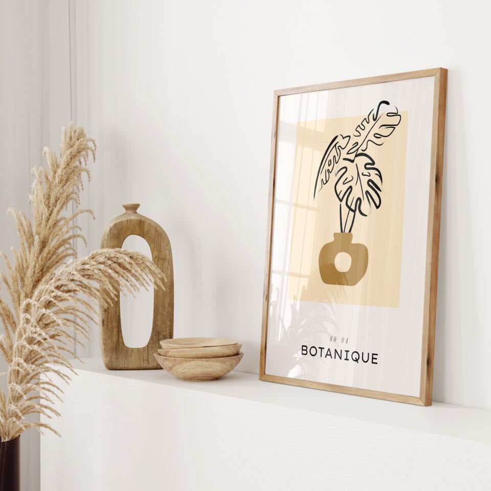 Botanic Line Çerçevesiz Poster