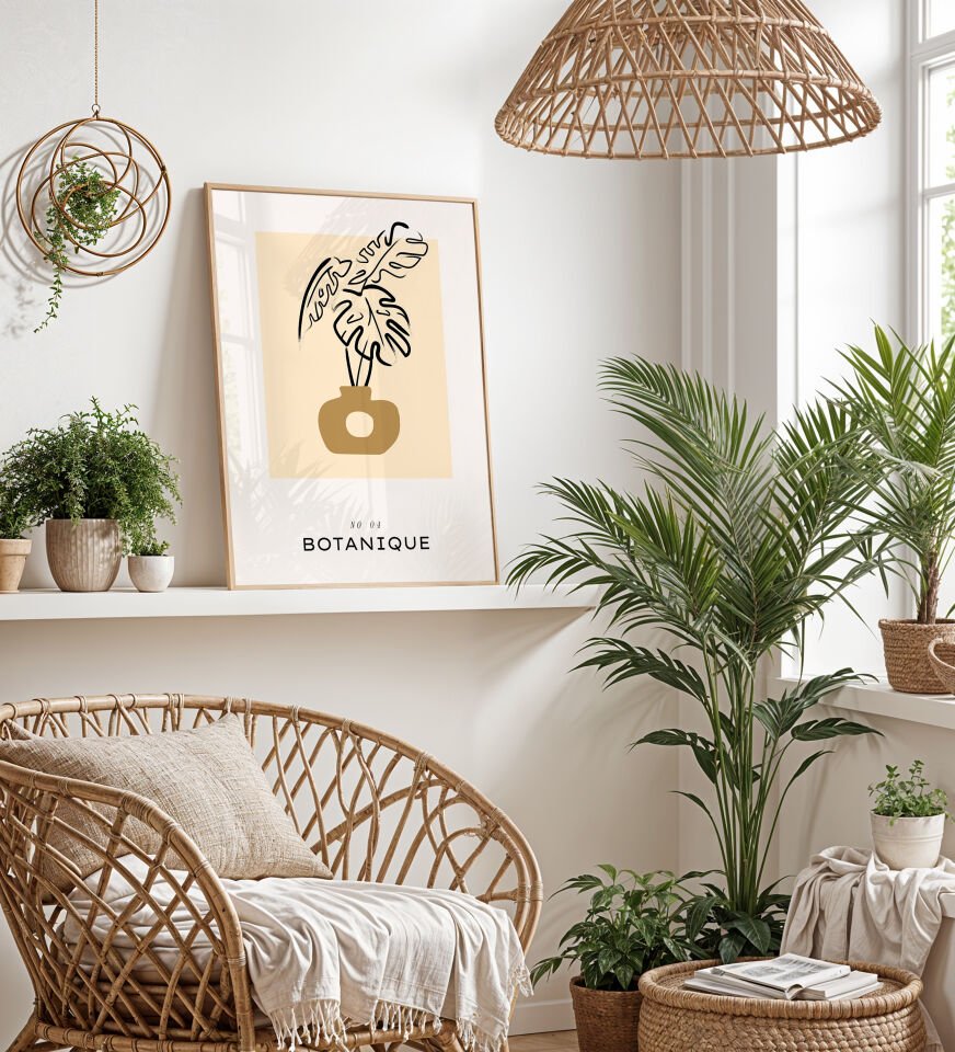 Botanic Line Çerçevesiz Poster