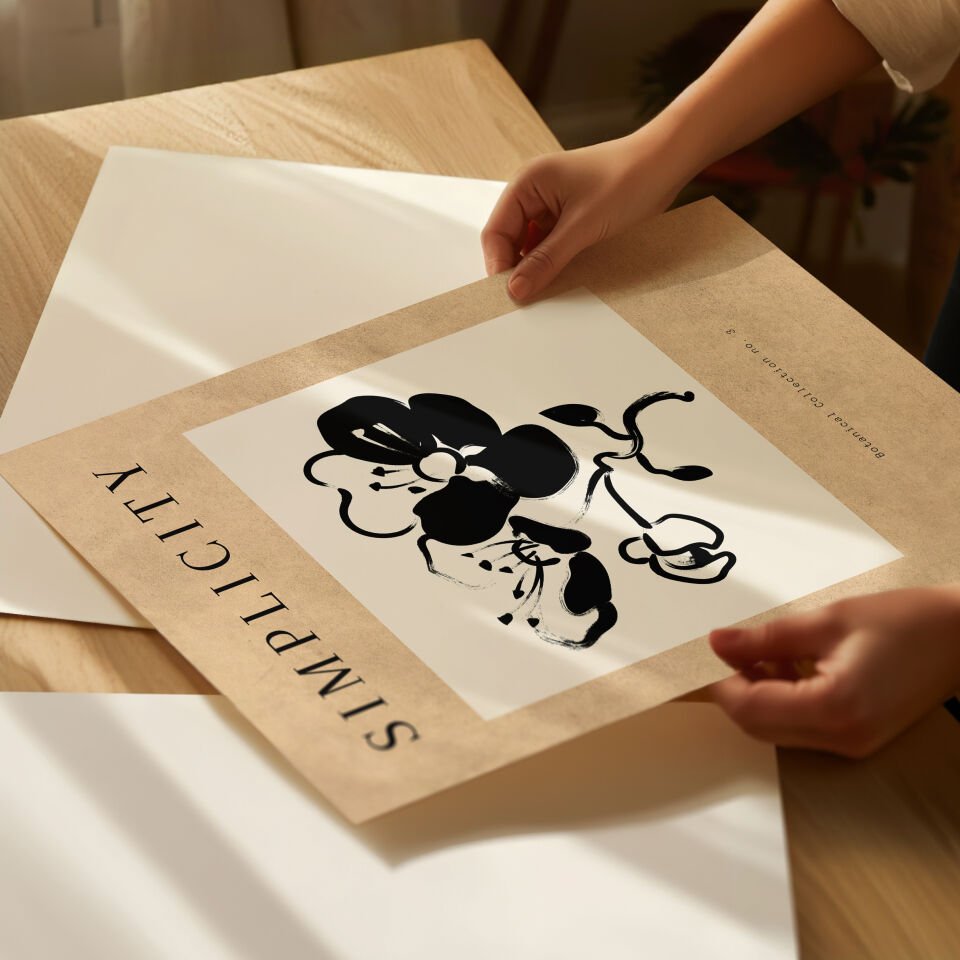 Minimalist Botanical 3'lü Çerçevesiz Poster