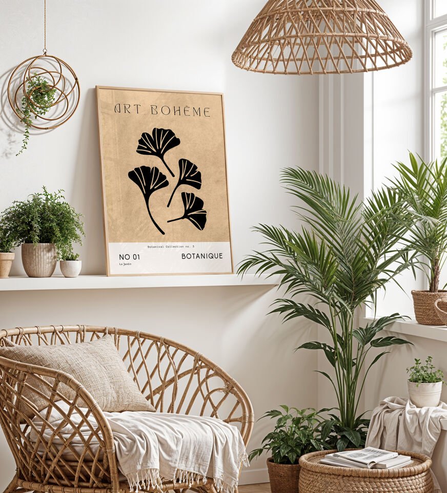 Minimalist Botanical 3'lü Çerçevesiz Poster